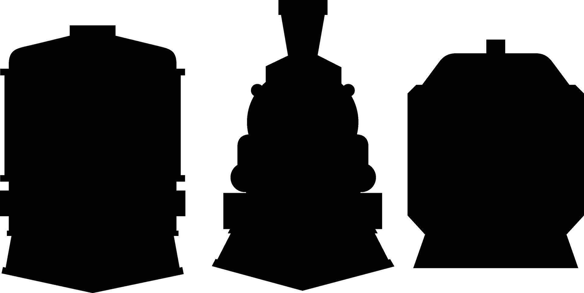 Old Train Icon in Vintage Style vector