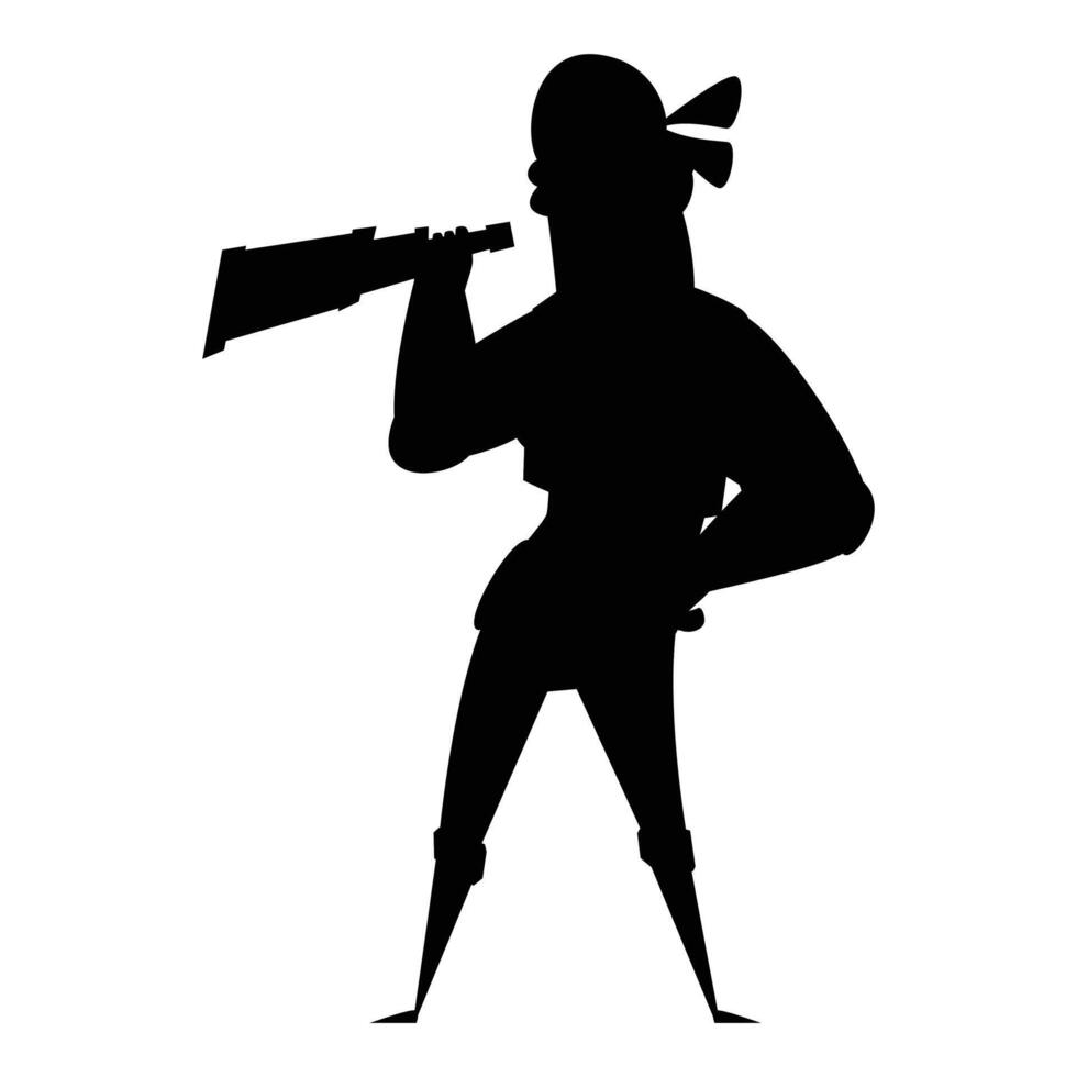 Pirate Silhouette Icon for Nautical and Adventure Themes vector