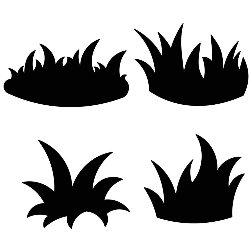 Grass Silhouette for Nature and Landscape Designs vector