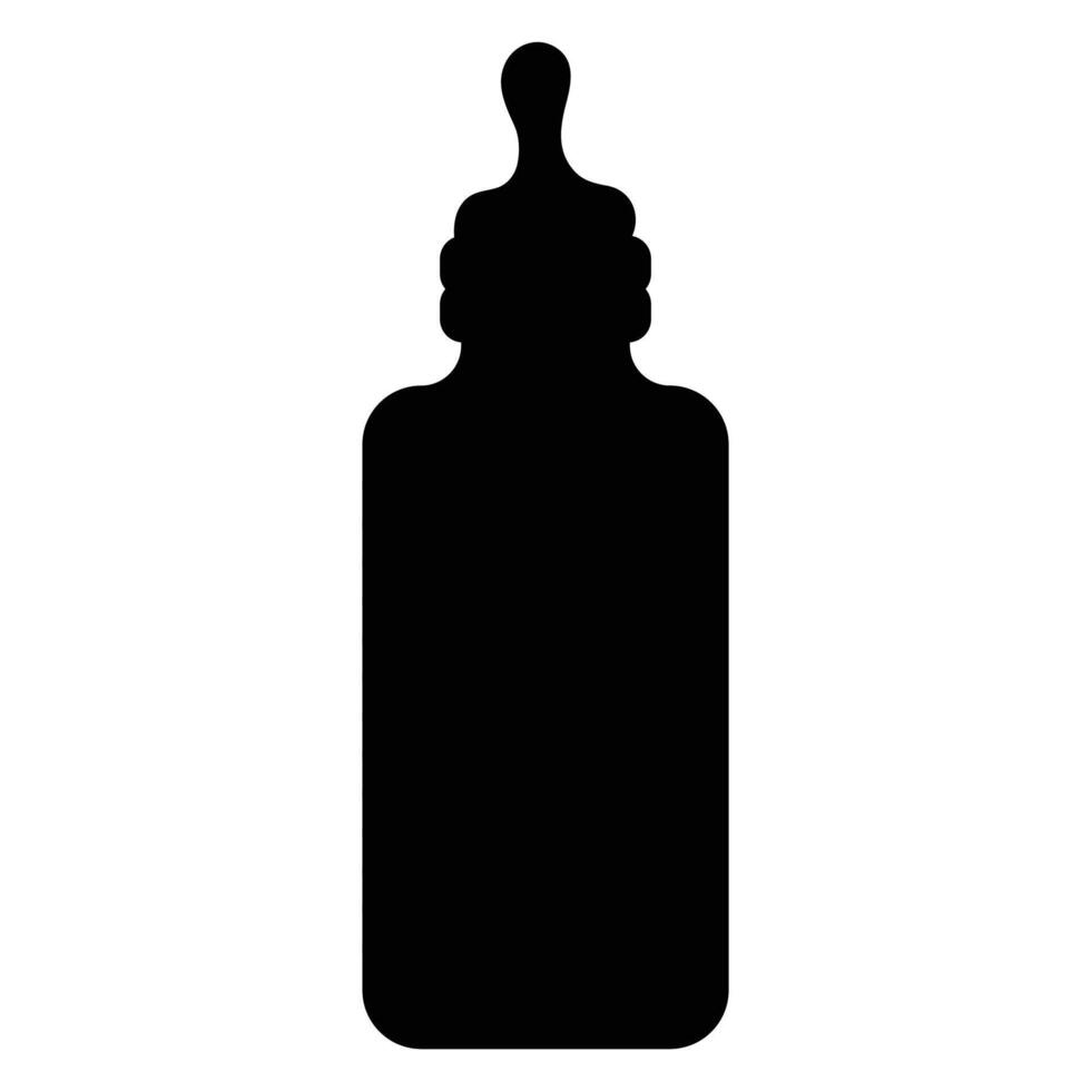 Baby Milk Bottle Icon for Infant Care and Feeding Design vector