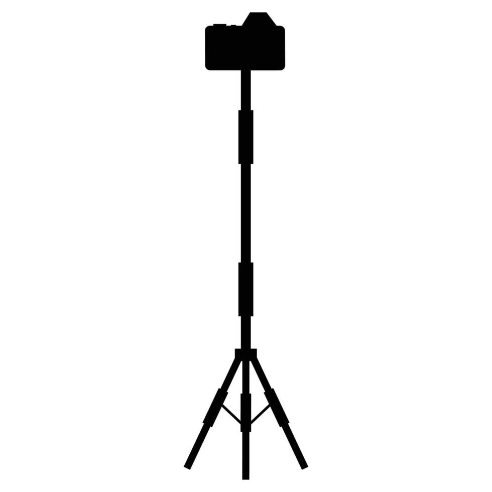 Tripod Icon for Photography and Camera Equipment Design vector