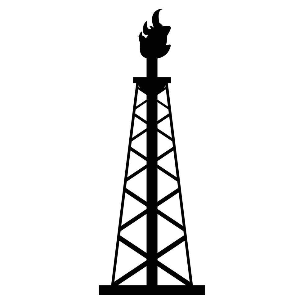 Offshore Oil Rig in the Ocean During Sunset vector