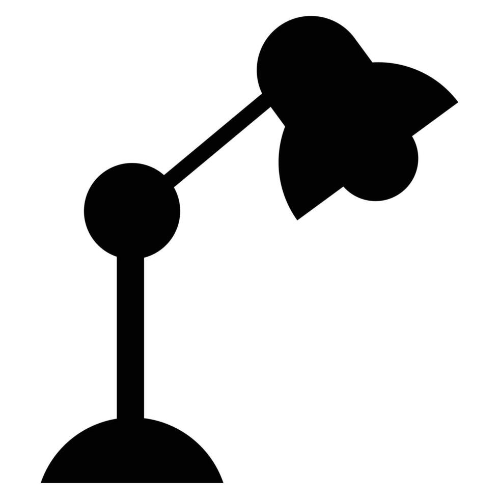 Lamp Silhouette Icon for Lighting and Home Decor Design vector