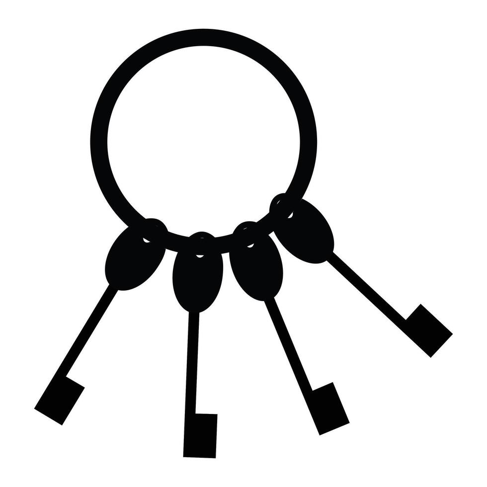 Key Icon Simple Design for Security and Access vector