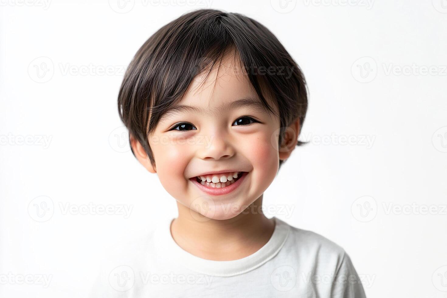 A little boy is smiling and posing for the camera photo