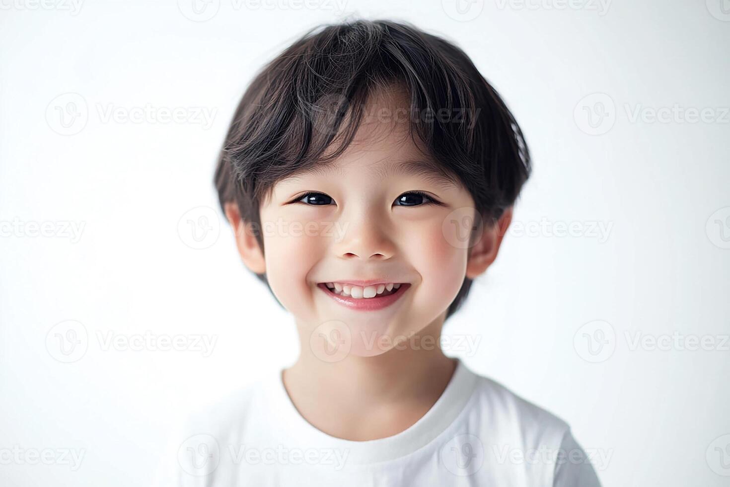 A young boy is smiling and posing for the camera photo