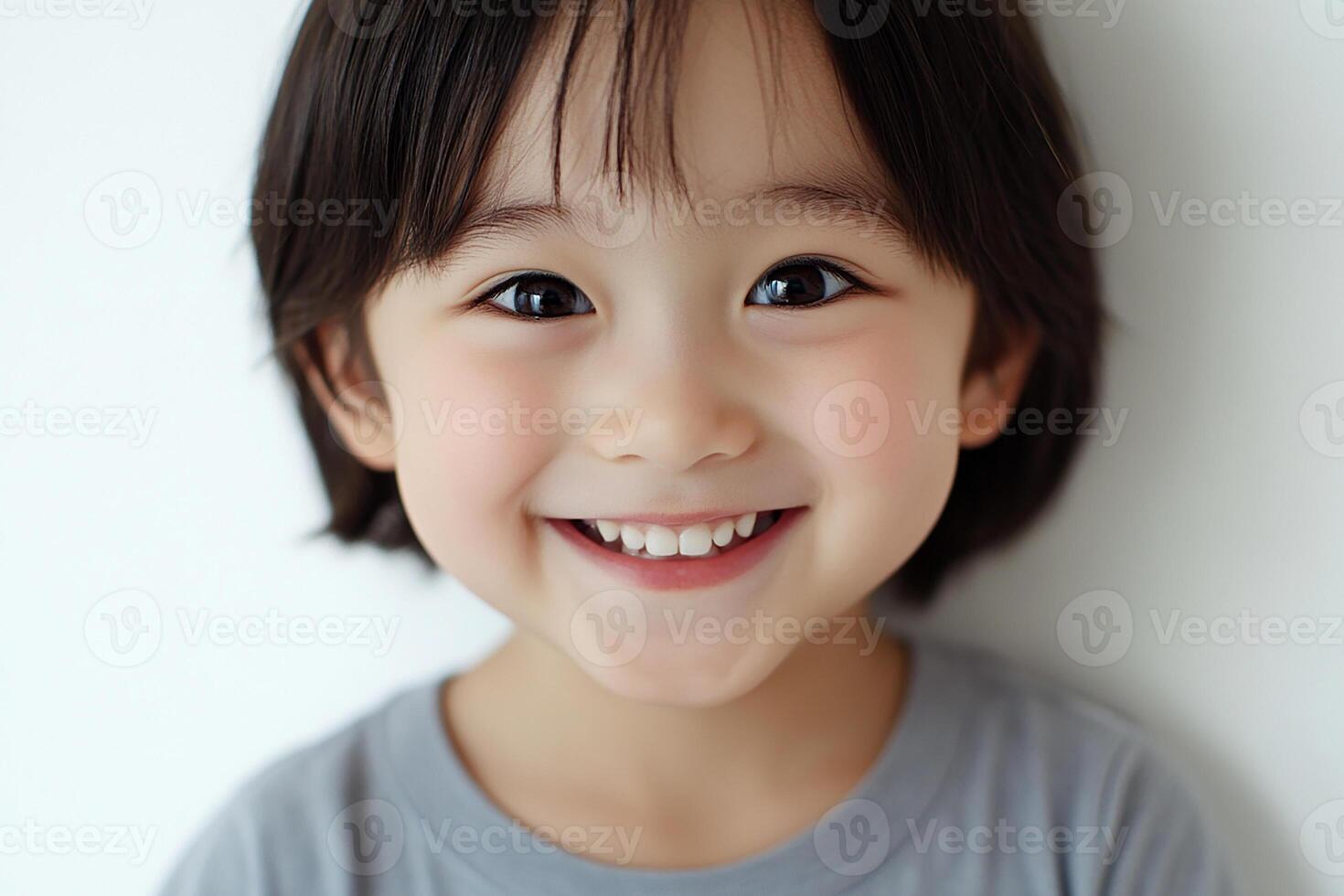 A young asian child smiling photo
