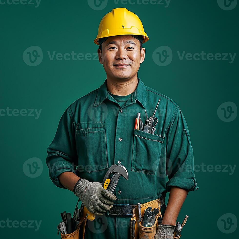 A man in a hard hat photo
