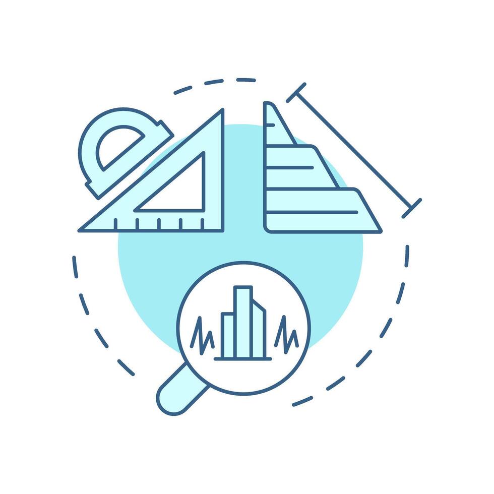 Slope stability soft blue concept icon. Prevention of landslides and soil failures. Geotech advantages. Round shape line illustration. Abstract idea. Graphic design. Easy to use in presentation vector