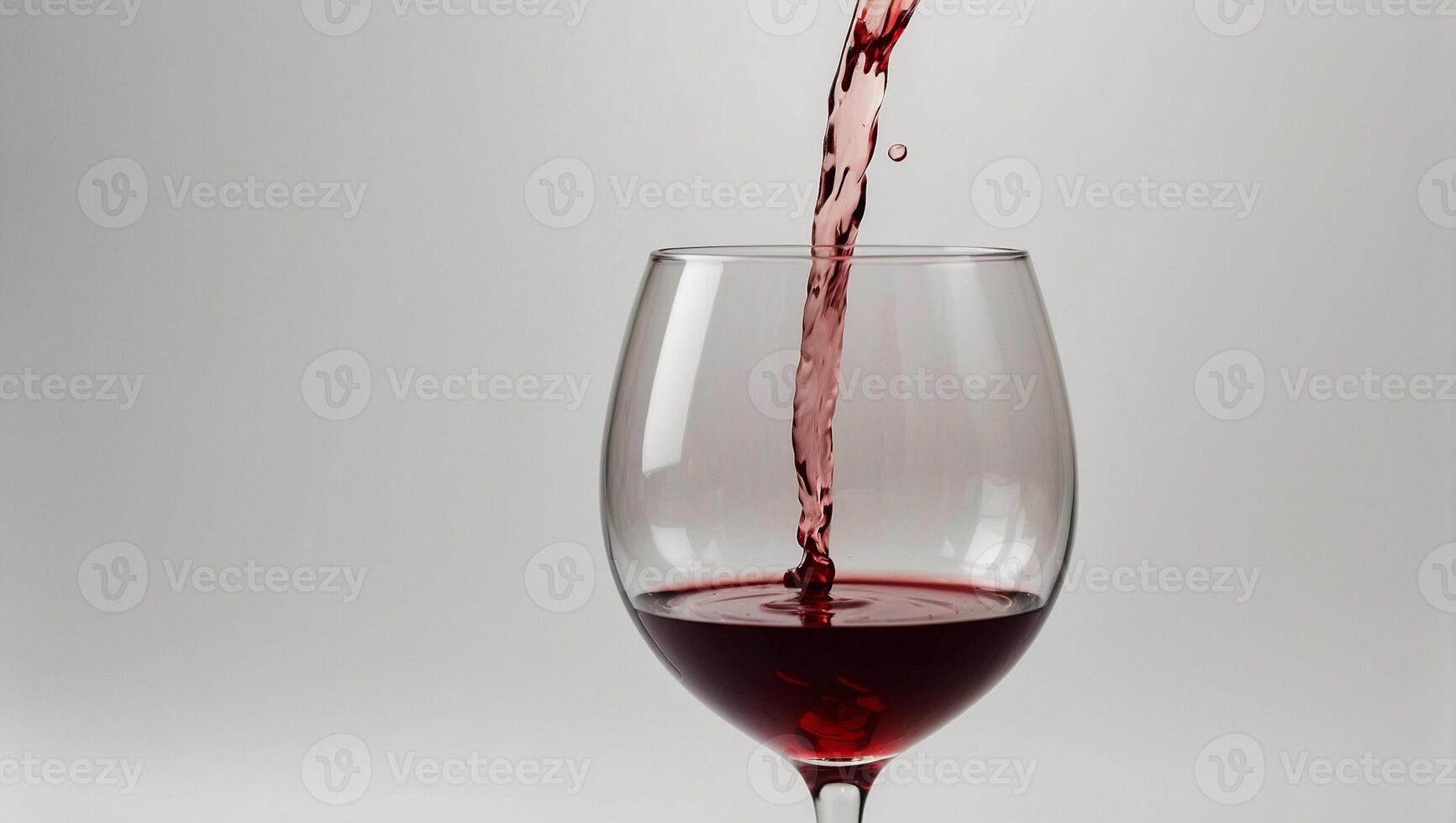 Red wine pouring into a glass photo