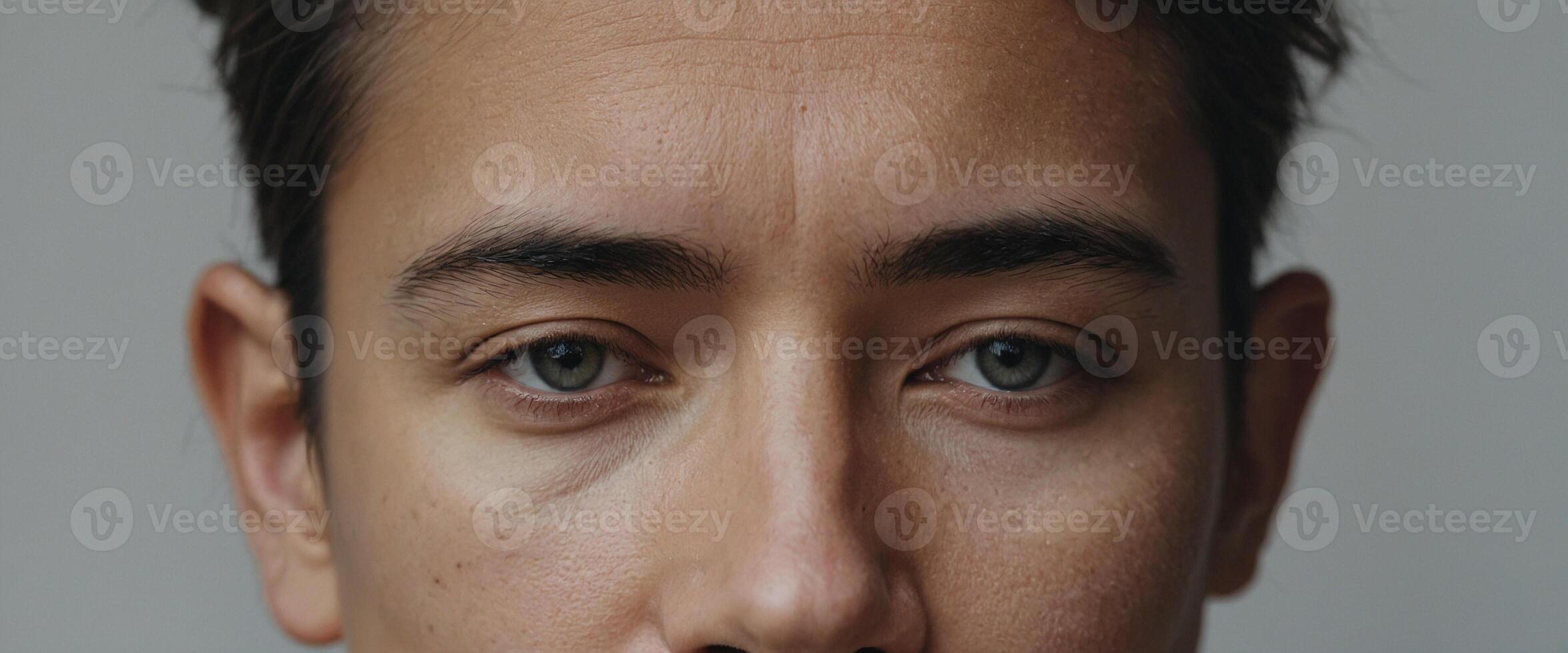 A close up of a man's face photo