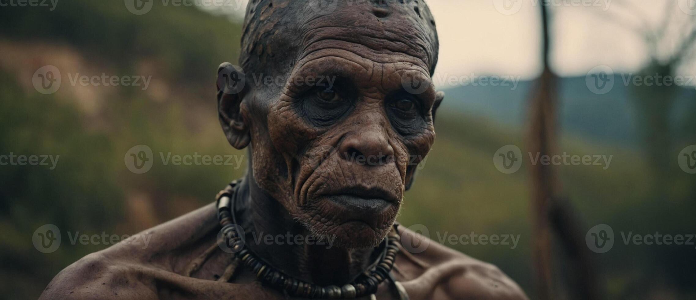 An old man with a large nose and a large neck photo
