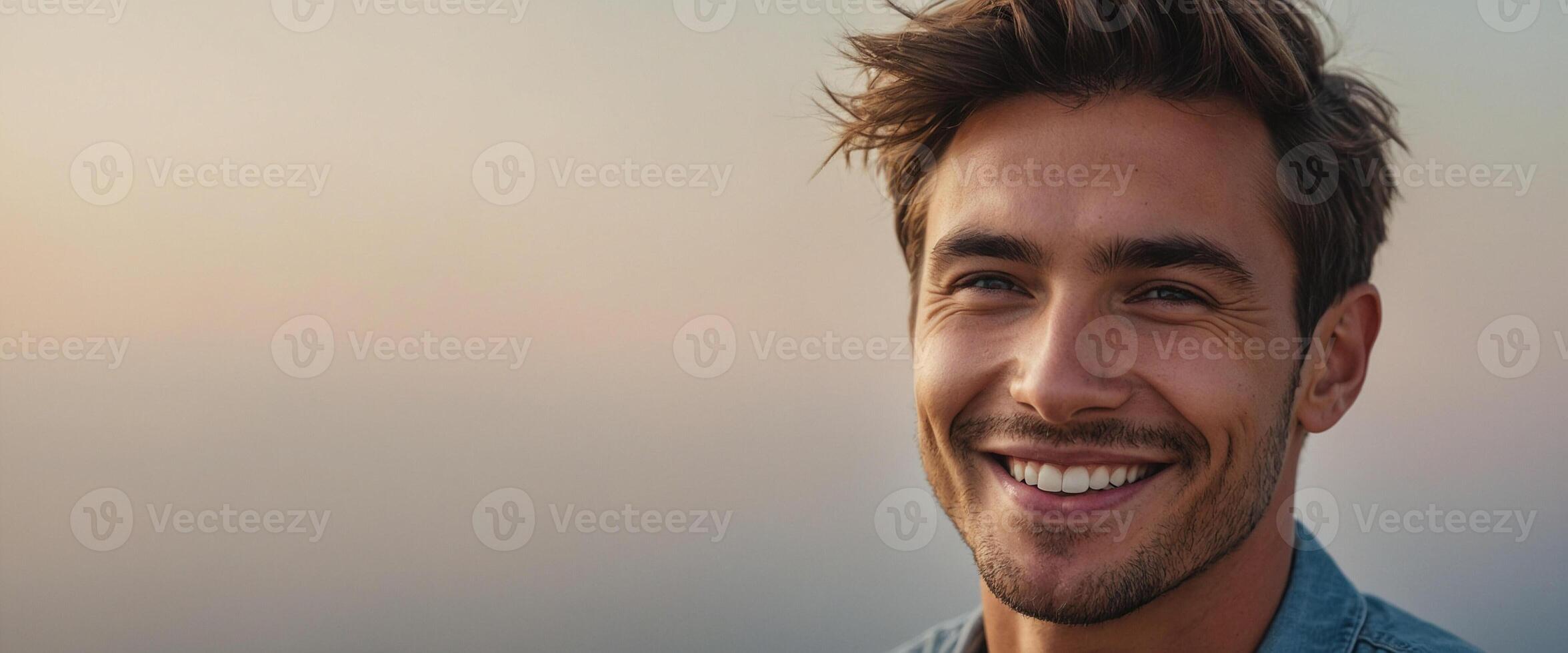 A man with a smile on his face photo
