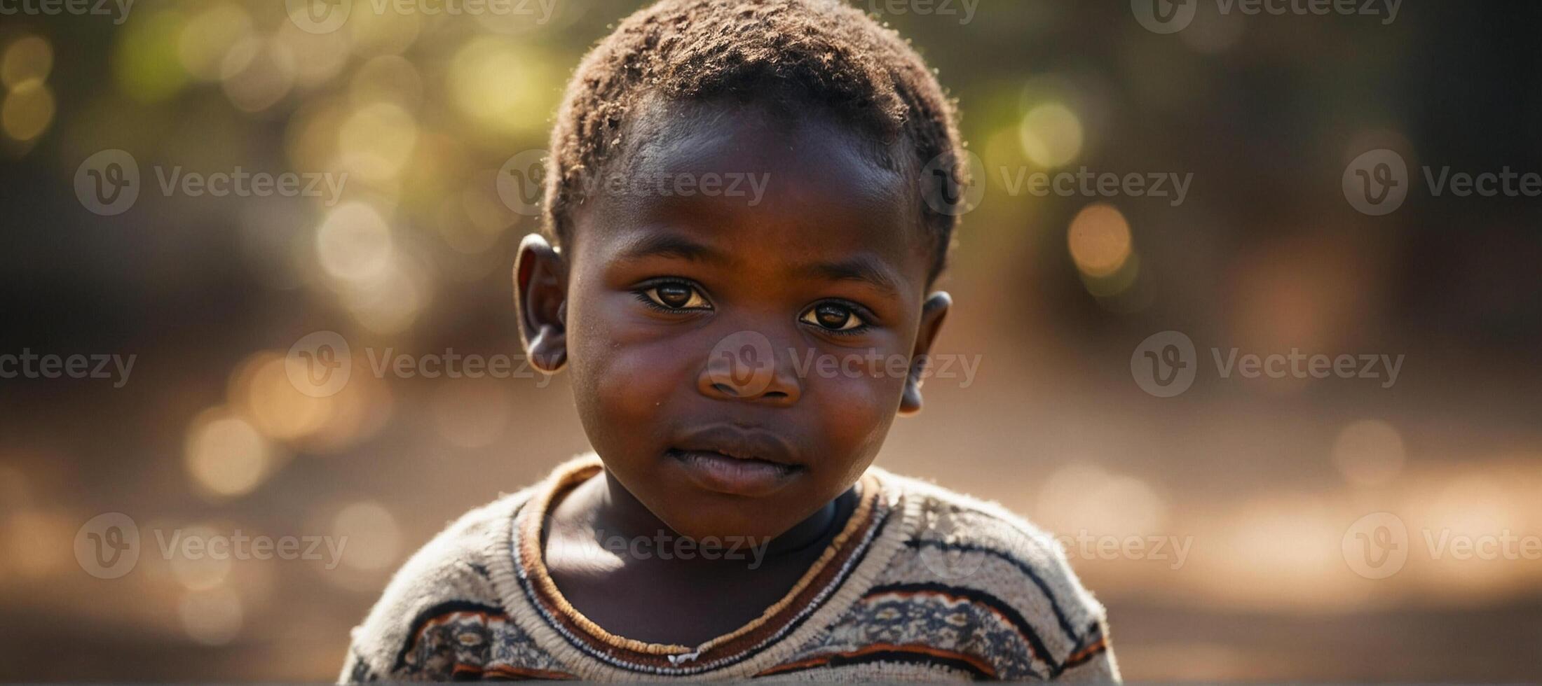 A young boy with a brown shirt on photo