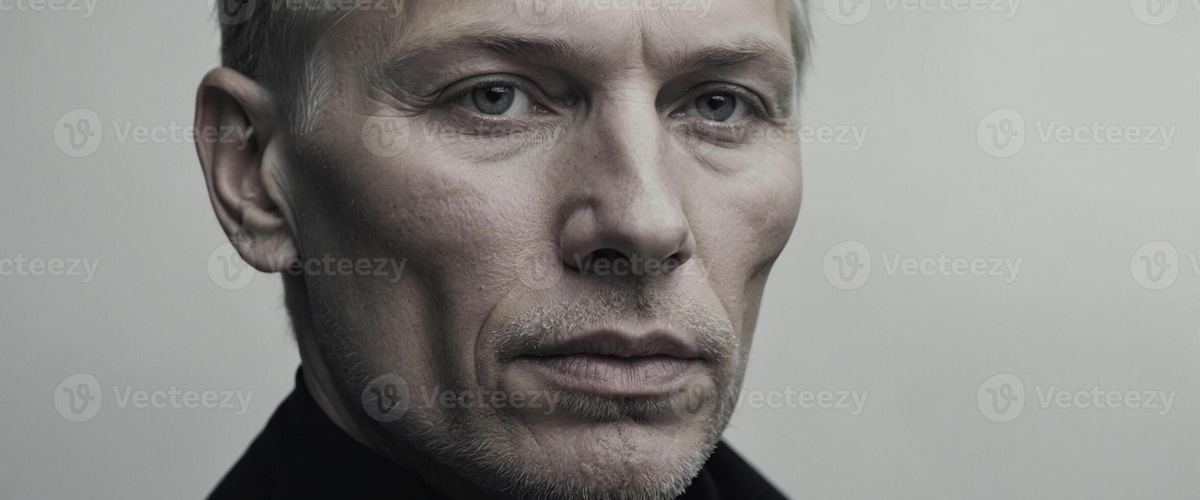 A man with a white shirt and black jacket photo