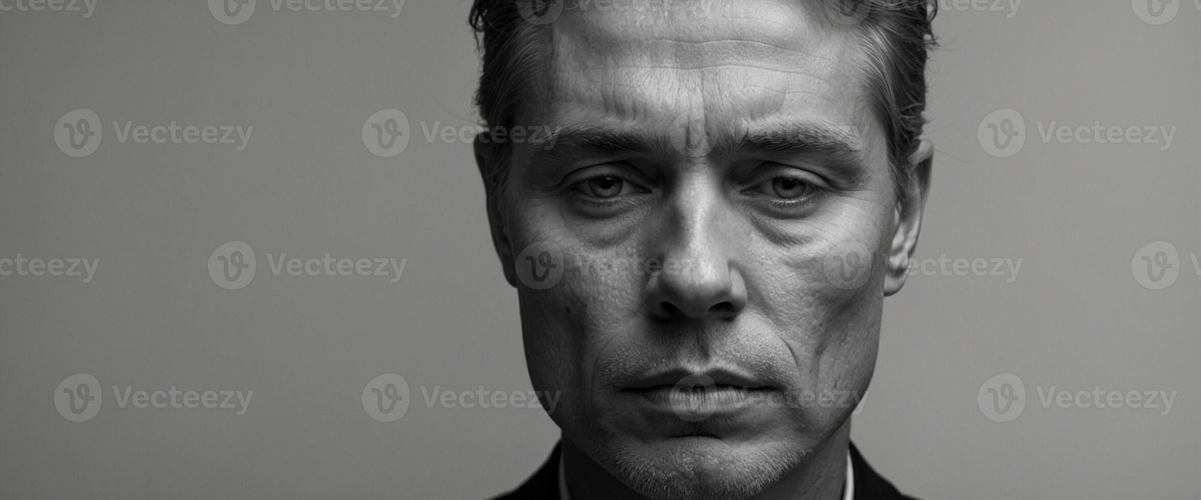 A man with a serious look on his face photo