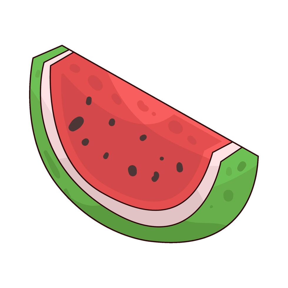 Illustration of watermelon slice vector