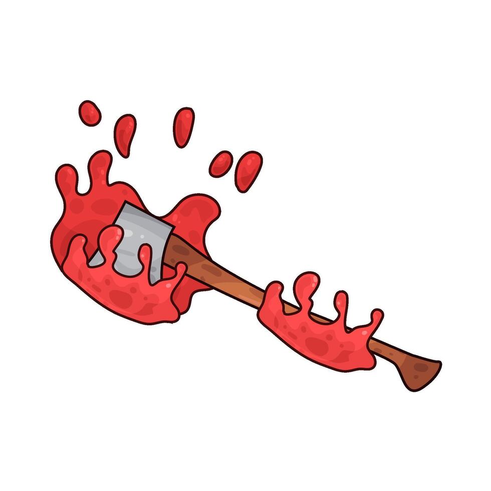 blood with axe illustration vector