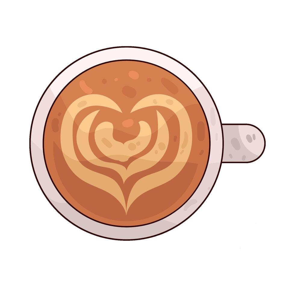 Illustration of latte cup vector