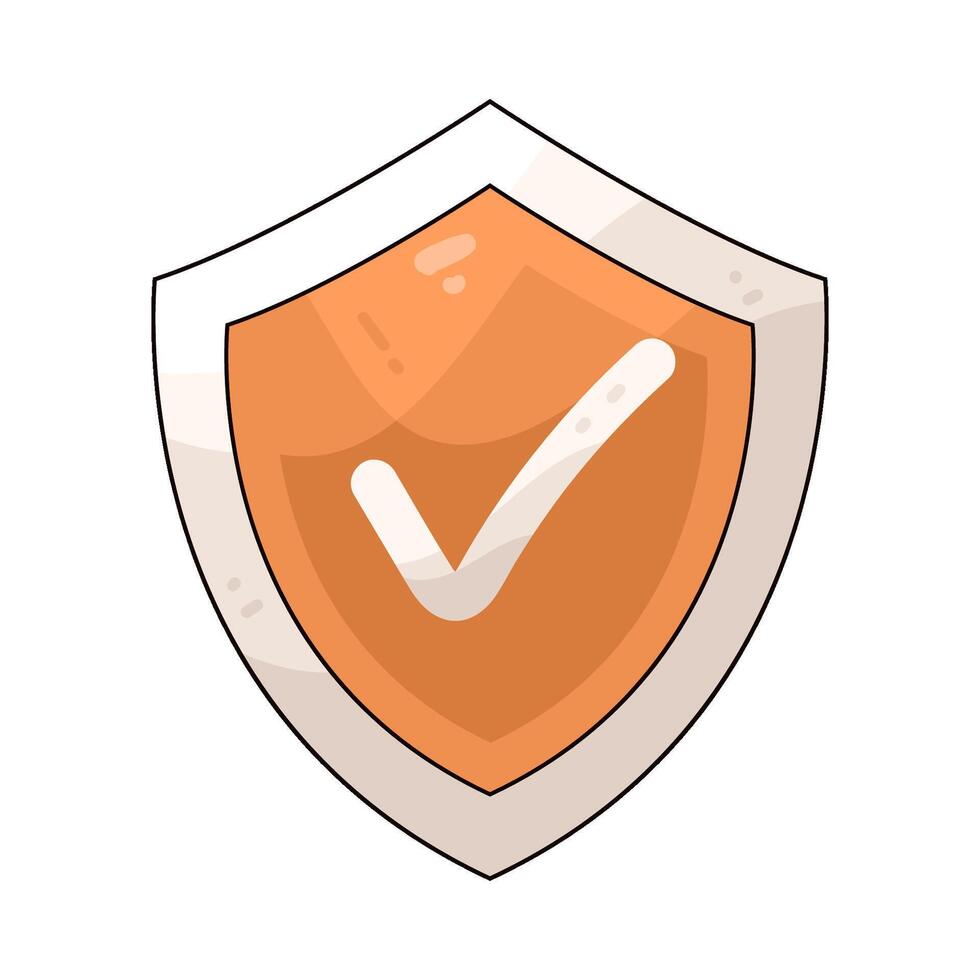 Illustration of safety shield vector