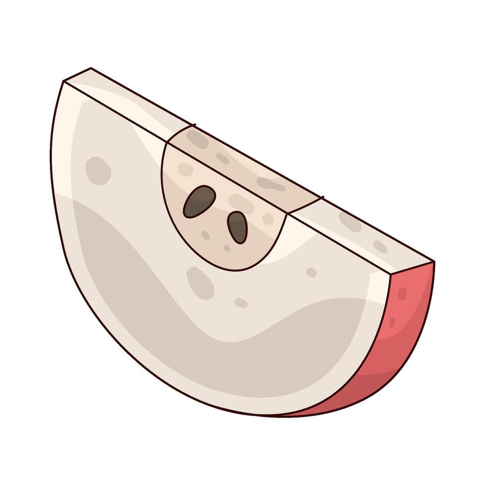 Illustration of Apple slices vector
