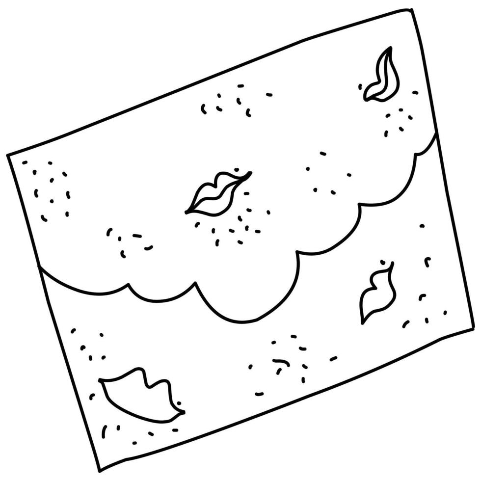 Postcard with hearts Illustration on a white background vector