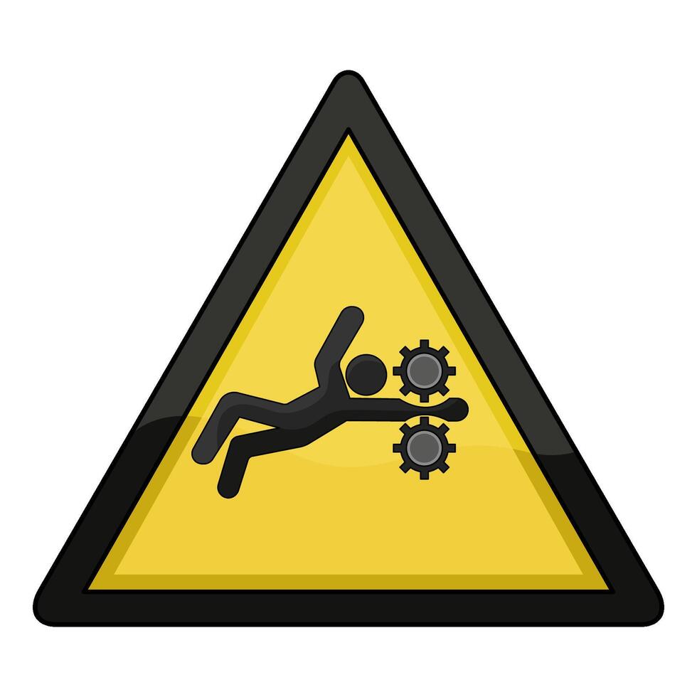 illustration of Moving Parts Hazard vector