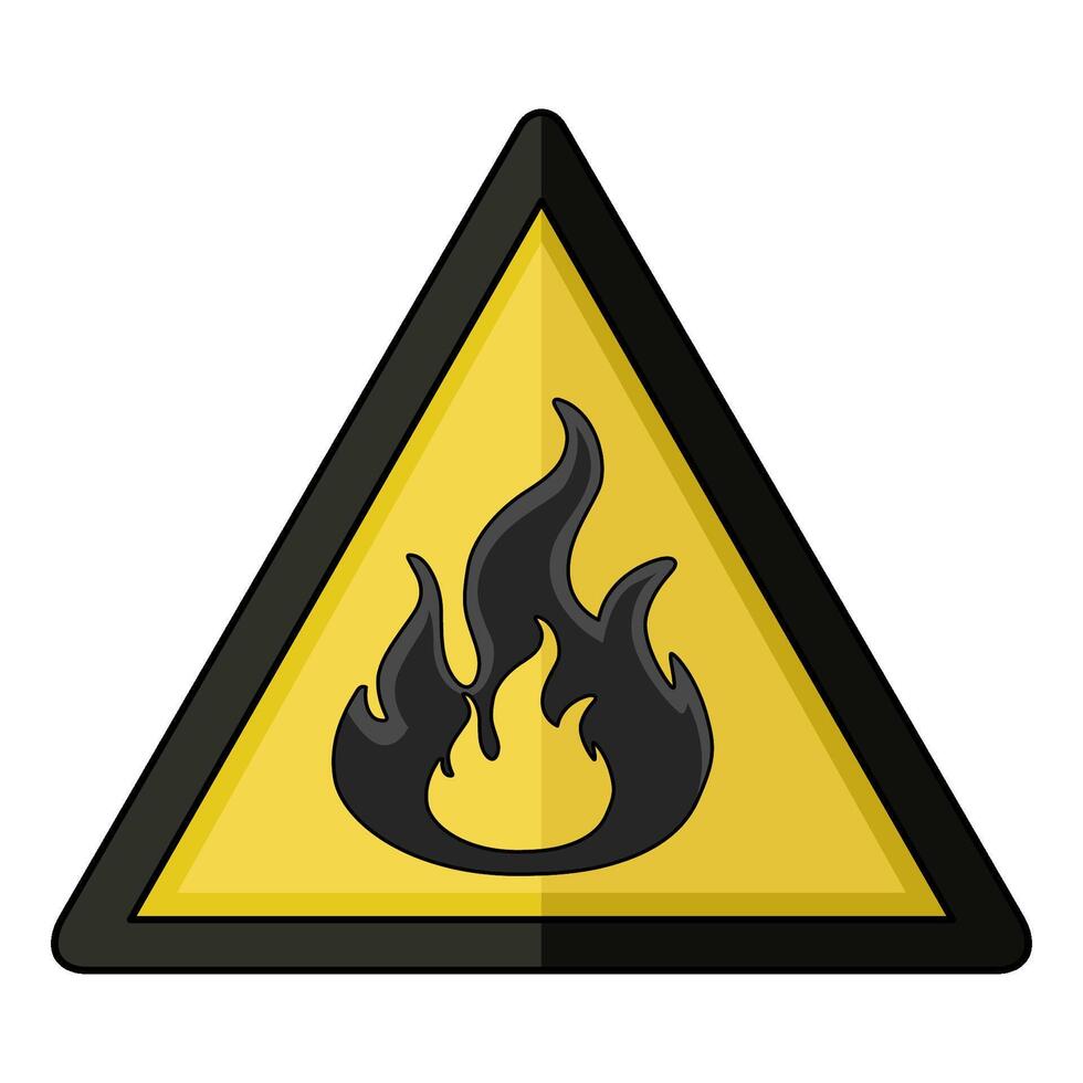 illustration of Flammable Warning vector