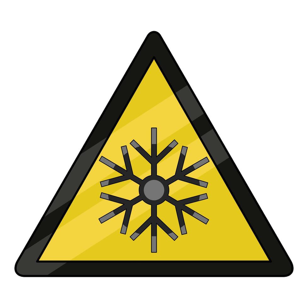 illustration of Cold Surface Warning vector