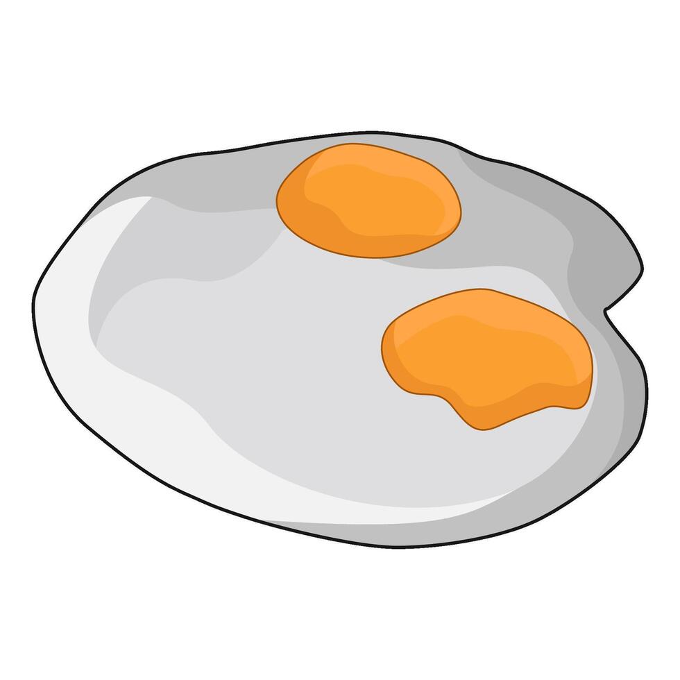 illustration of Two Fried eggs vector