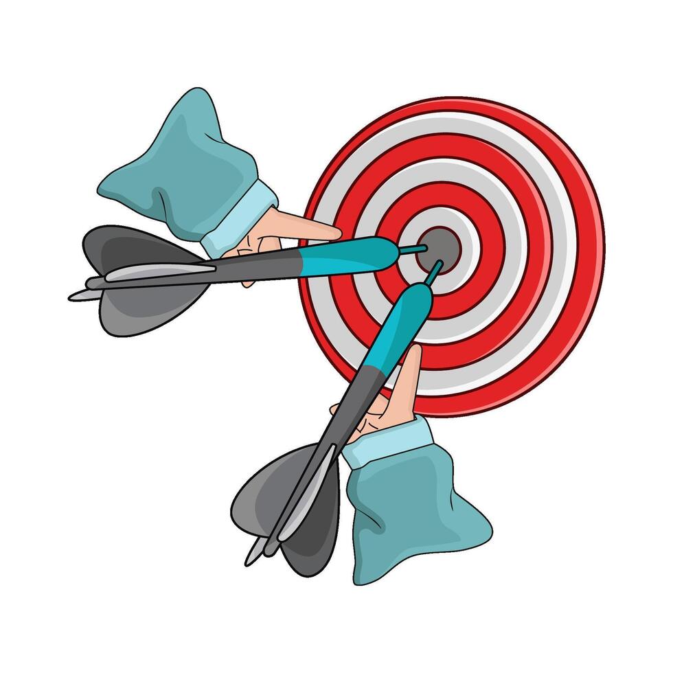 illustration of goal dartboard vector