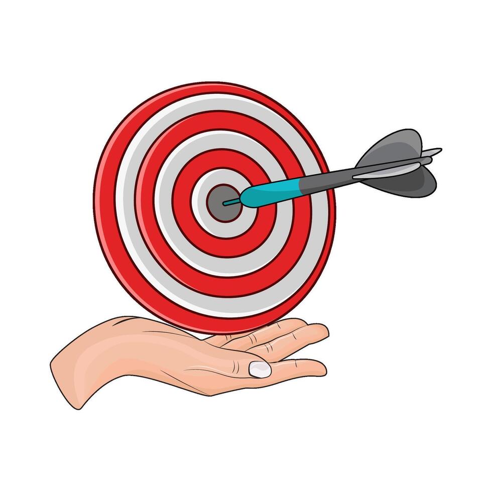 illustration of Focus on Your Target Goal vector