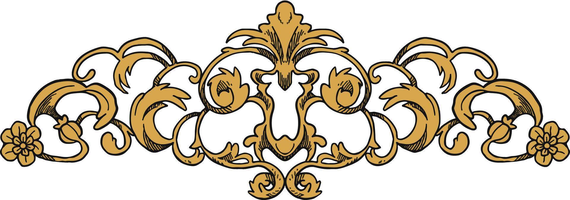 Royal element border and frame illustration vector