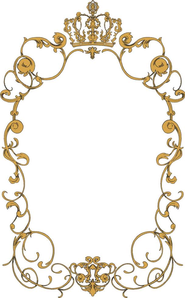 Royal pattern border and frame illustration vector