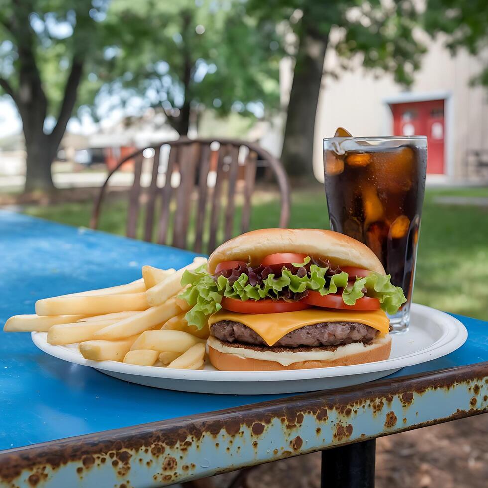 A plate of food on a table photo