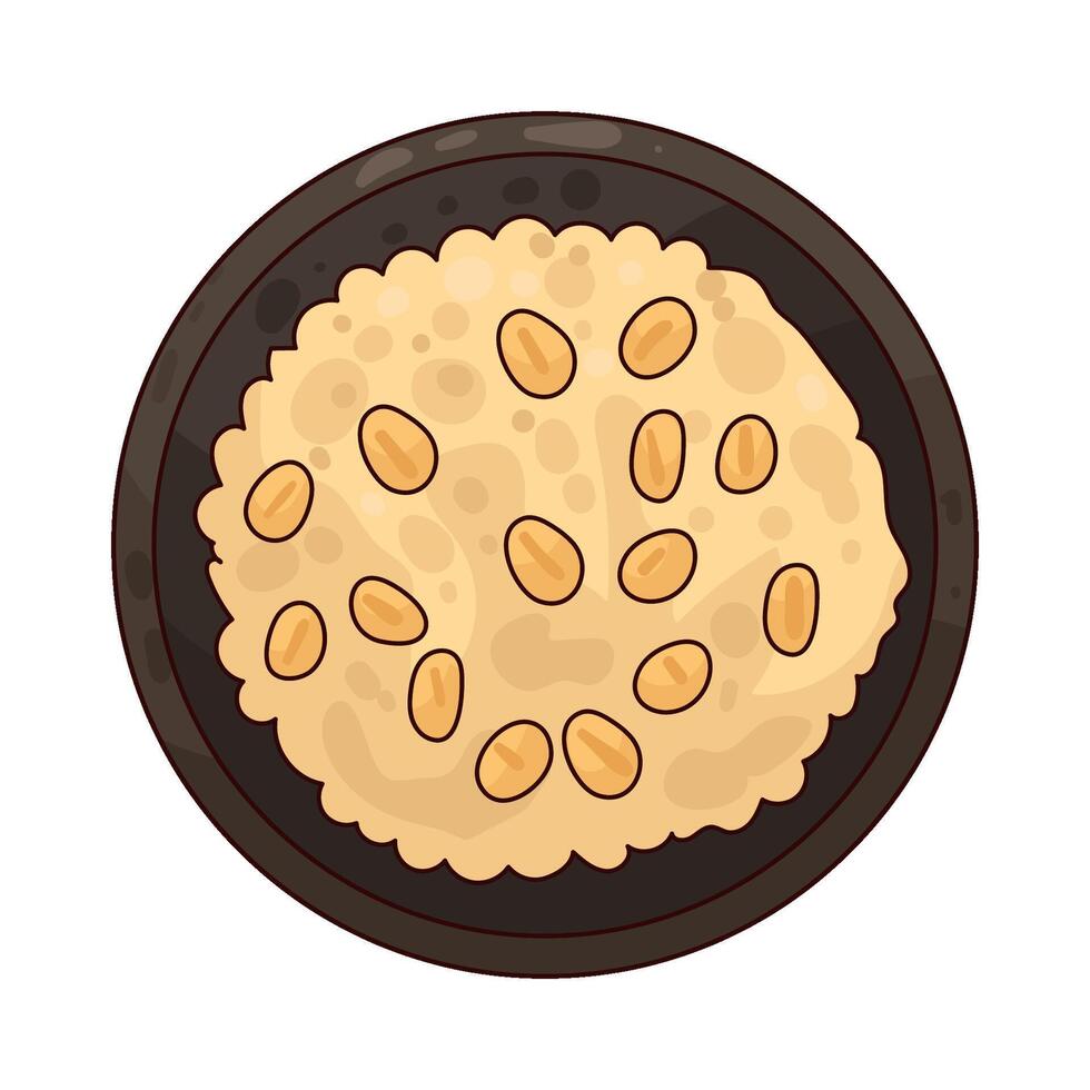 Illustration of Granola bowl vector