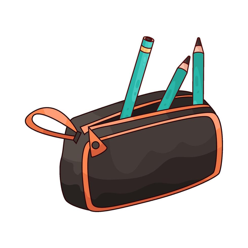 pencil in pencil box illustration vector