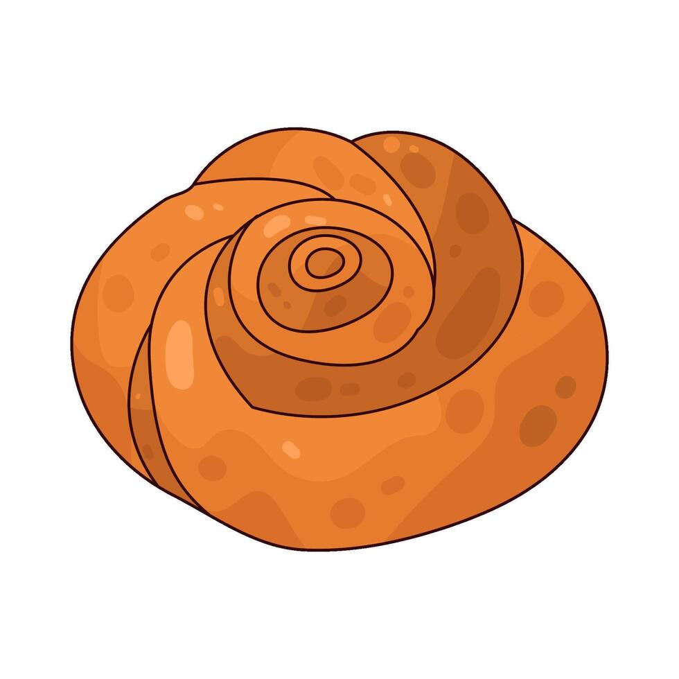 Illustration of cinnamon roll vector