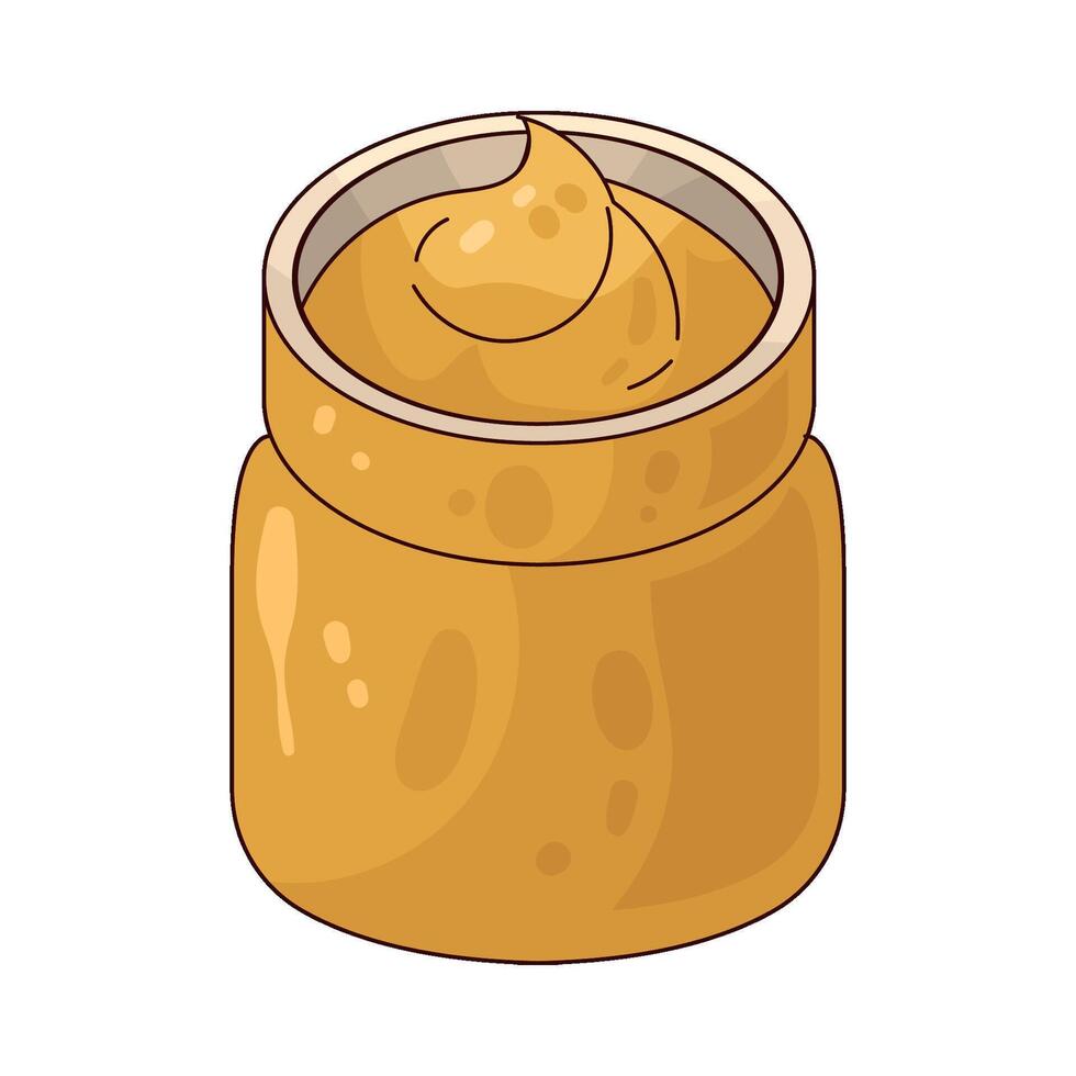 Illustration of Peanut butter jar vector
