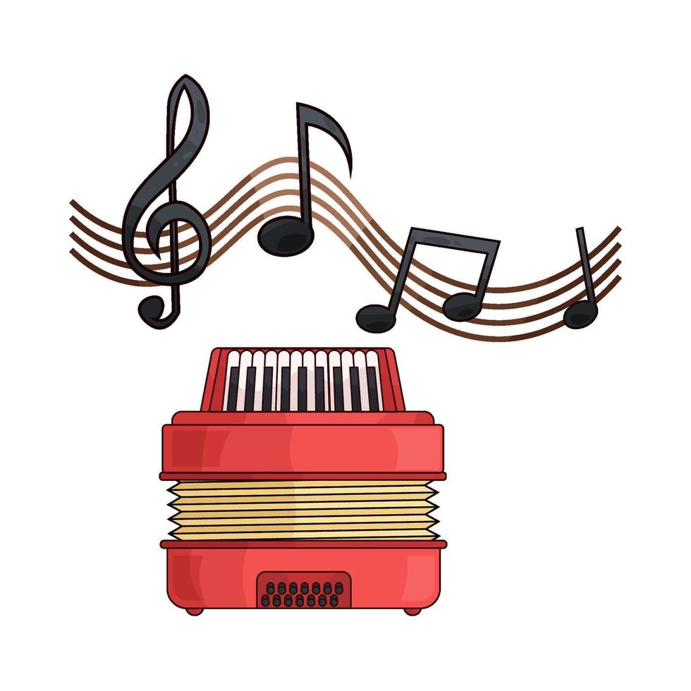 Illustration of accordion vector