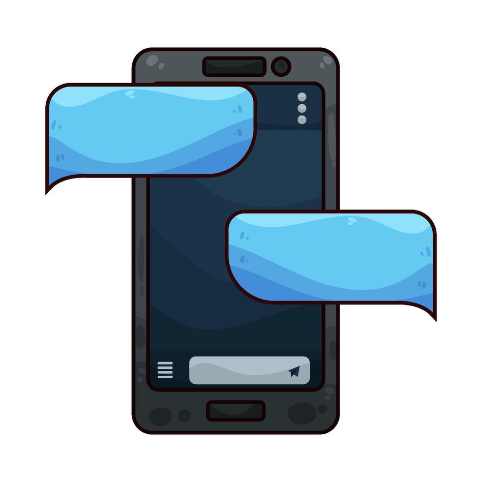 mobile chat illustration vector