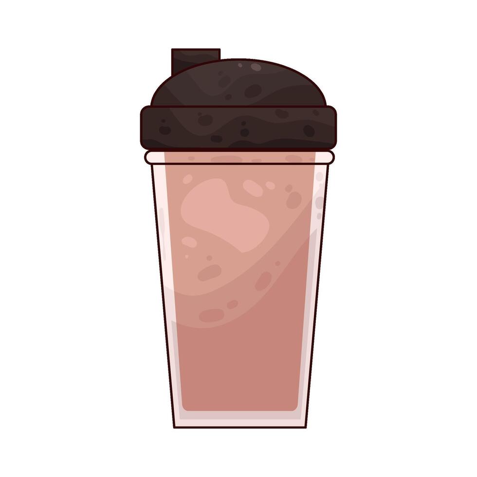 Illustration of Protein shake vector