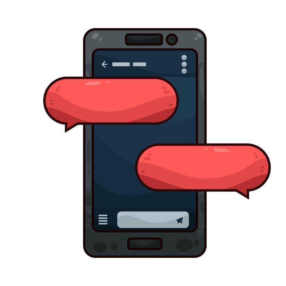illustration of mobile chat vector