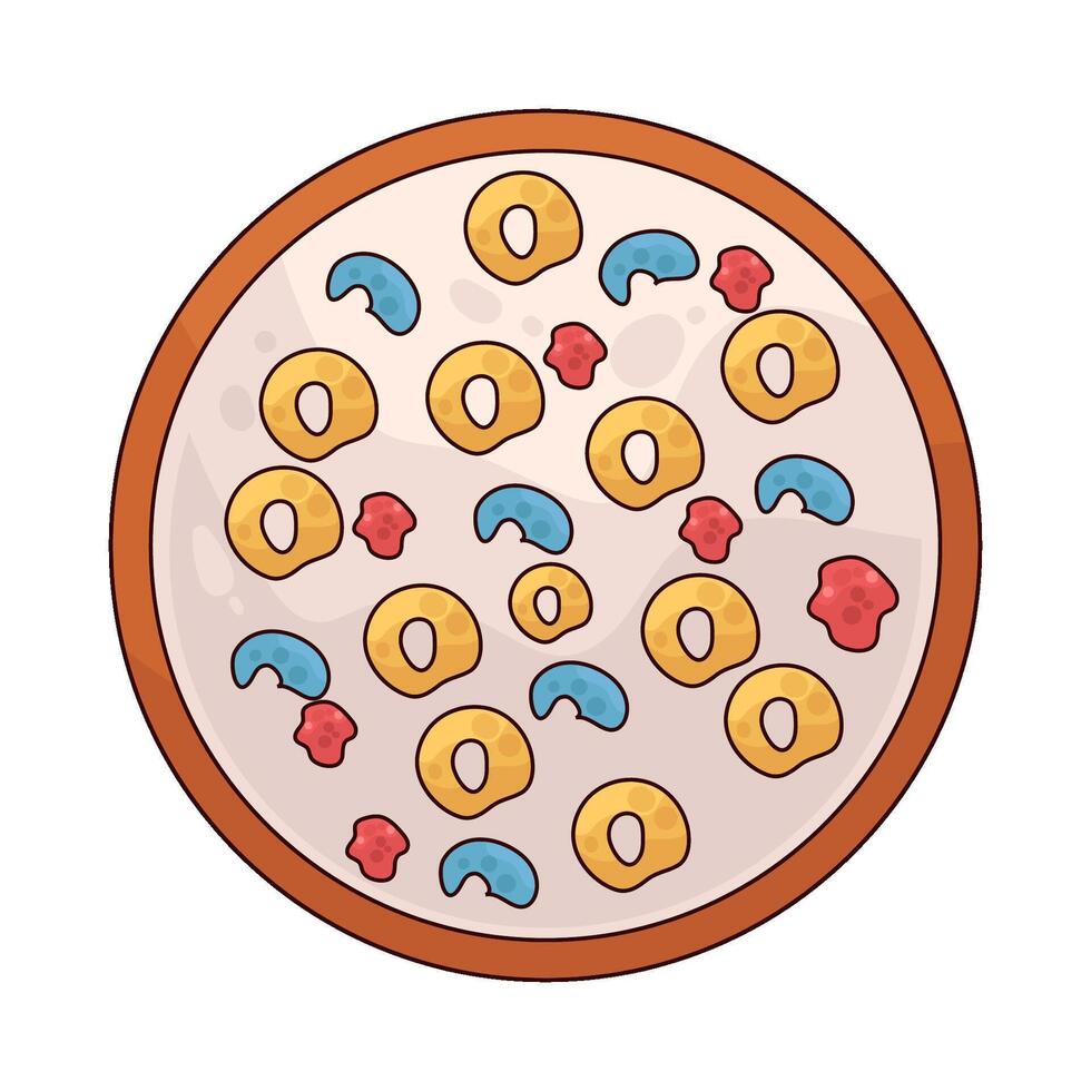 Illustration of Bowl of cereal vector