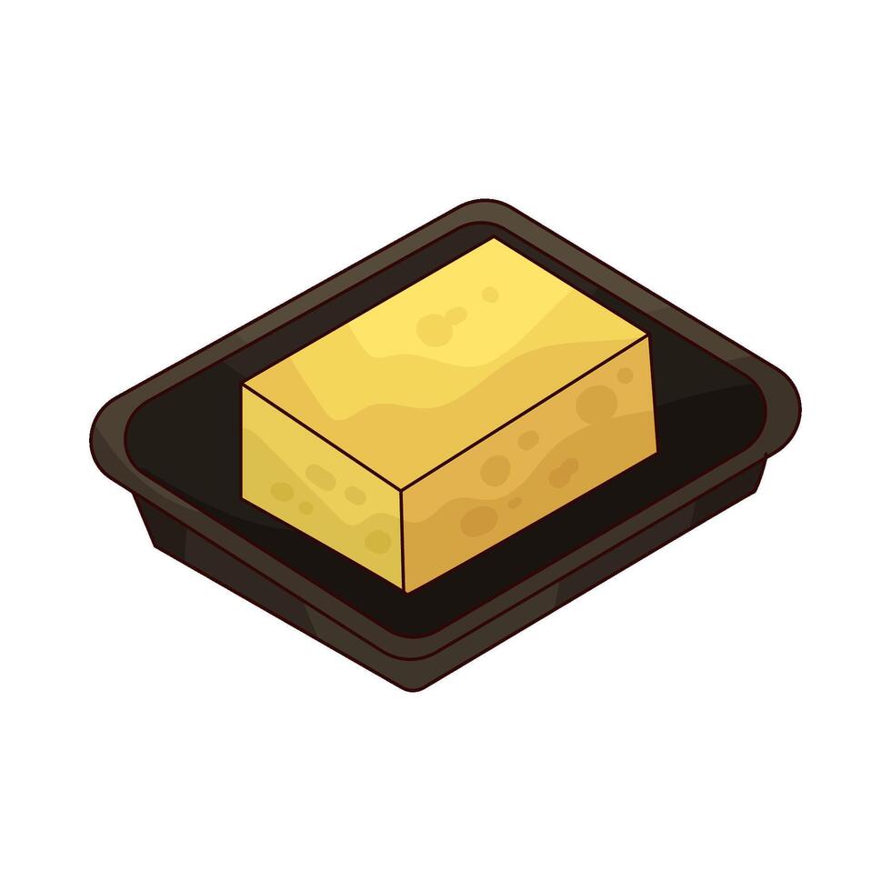 Illustration of Butter dish vector
