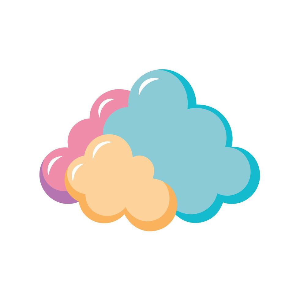Floating Cloud Art with a Serene Aesthetic vector