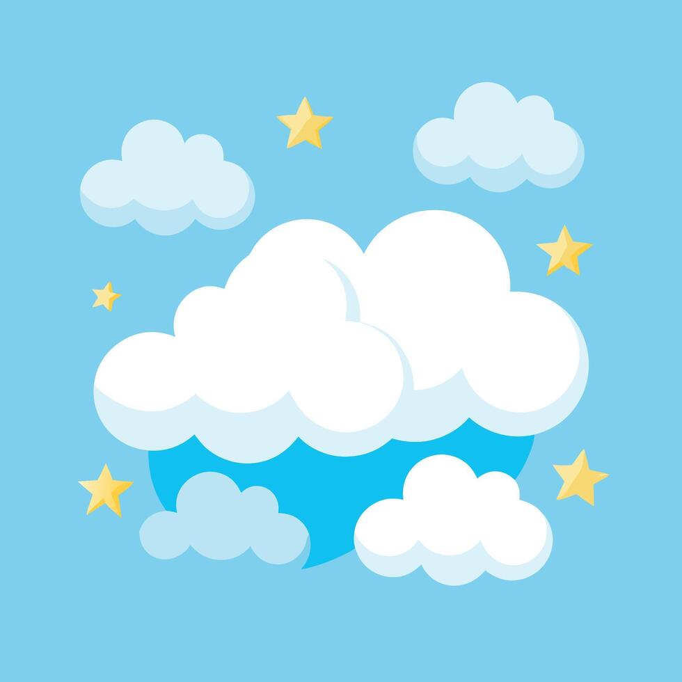 Weightless Cloud Creations in Boundless Skies vector