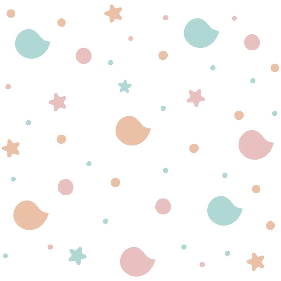 Soft Pastel Shapes Star Pattern vector