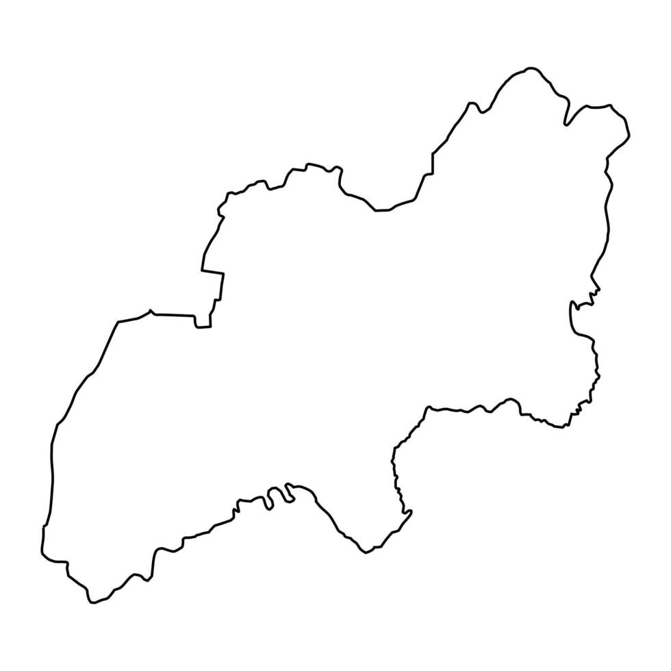 Khatlon region map, administrative division of Tajikistan. illustration. vector