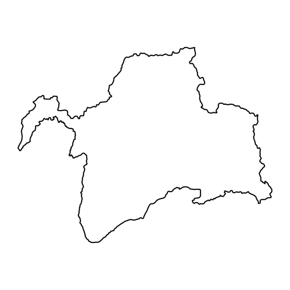 Gorno Badakhshan region map, administrative division of Tajikistan. illustration. vector
